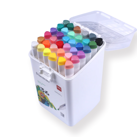 Deli Acrylic Water-based Marker - 36 Color Set