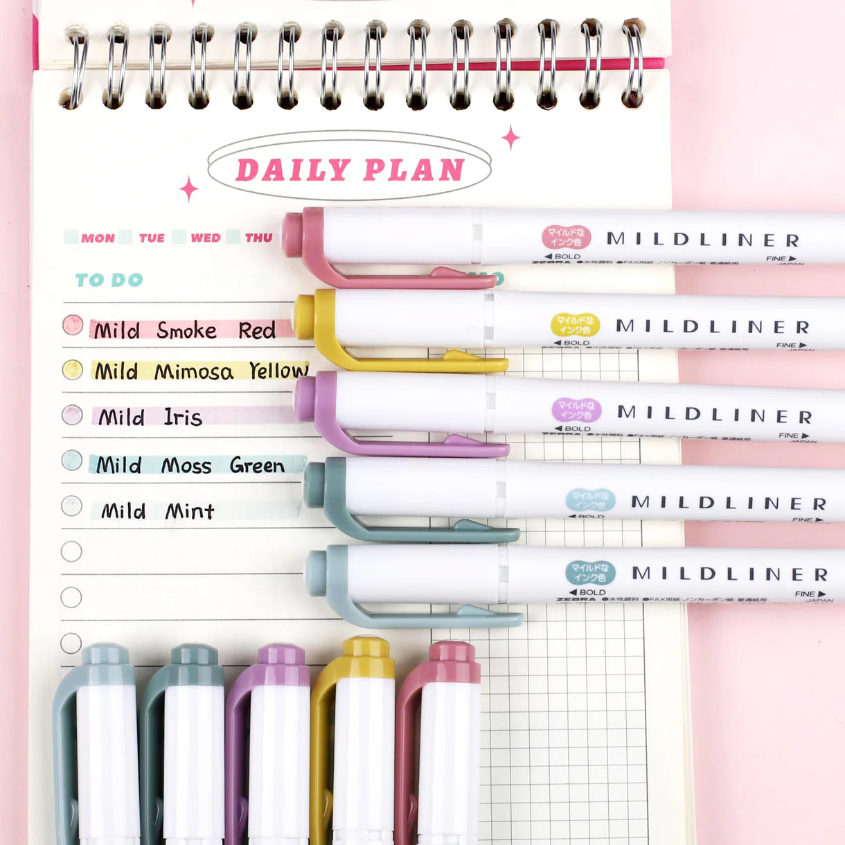 Zebra Mildliner Double-Sided Highlighter - 2025 Calm Mild Colors New Set