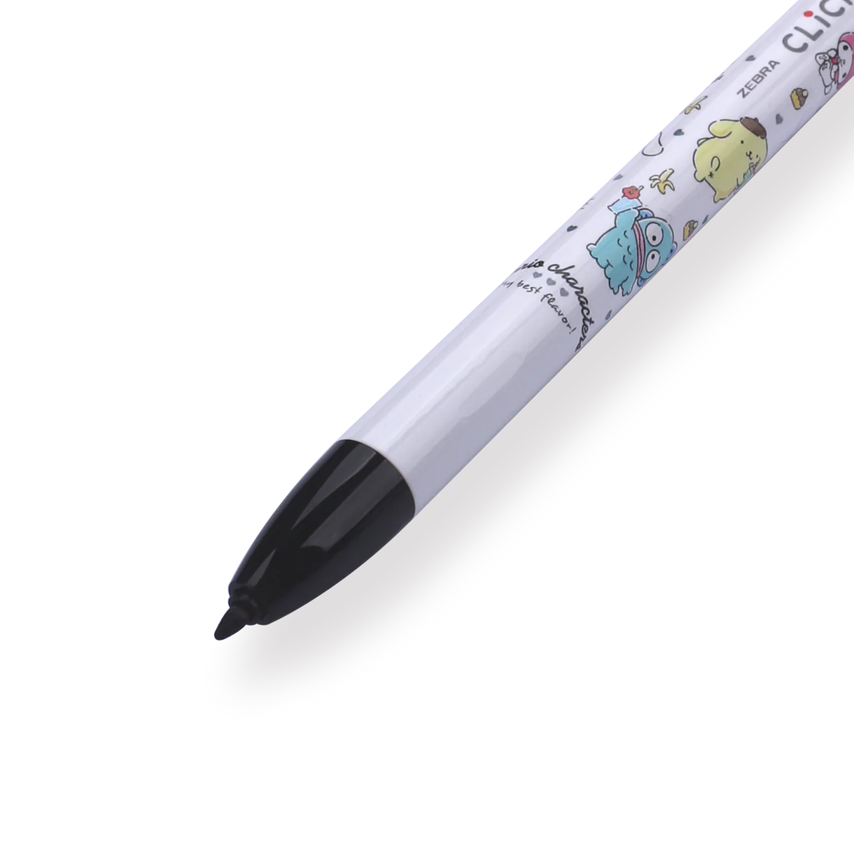 Zebra x Sanrio Clickart Retractable Sign Pen - 0.6 mm - Set of 5