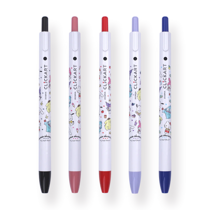 Zebra x Sanrio Clickart Retractable Sign  Pen - 0.6 mm - Set of 5